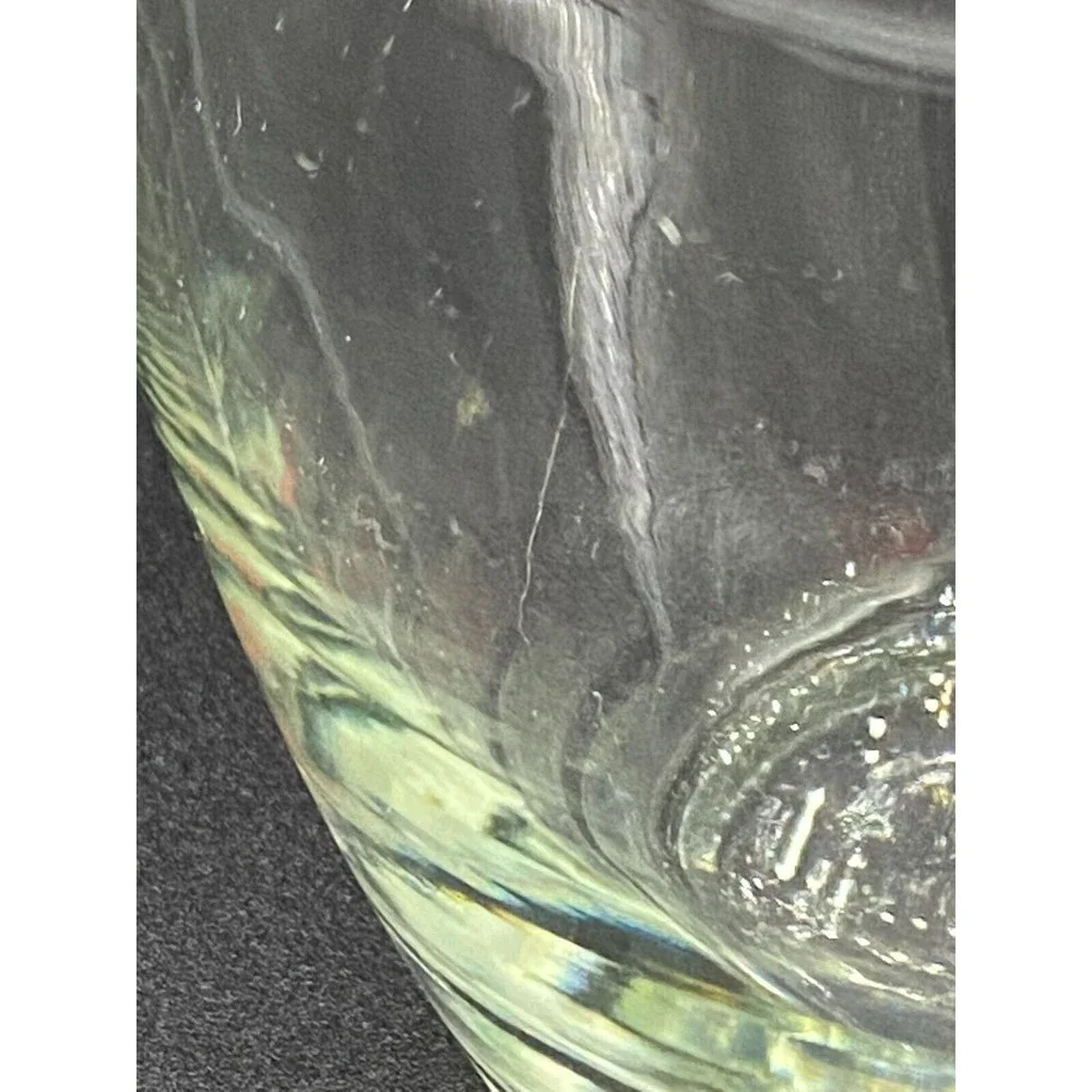 Large Glass Flower Trumpet Vase Clear Good Condition